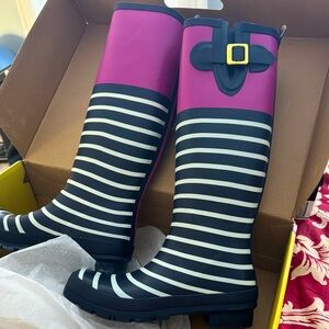 JOULES TALL WELLYPRINT BOOTS SIZE 9